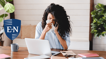 woman working from home before paid sick leave in nebraska 