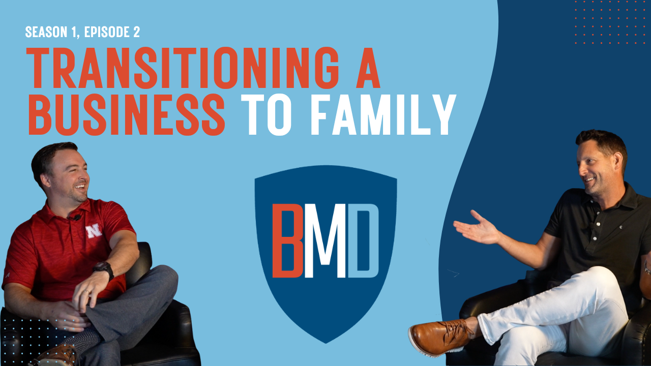 transitioning a business to family podcast cover